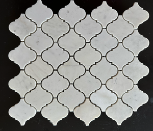 Avanston MILKY BLANC Marbre Mosaïque Carreaux Classique Traditionnel Carré Pierre Design Intérieur Maison Mur Appartement Revêtement de Sol Graphique - Product Image 4