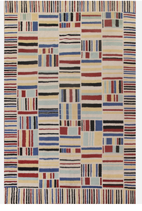 Alfombra Afgana Oushak Personalizable, Multicolor, Tejida en Algodón, Resistente a las Manchas, Acolchada, Moderna, Hecha a Mano, para Oración o Picnic - Product Image 3