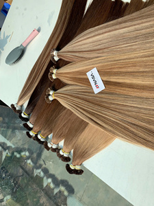Extensiones de Cabello Vietnamita Virgen 100% de 24 Pulgadas Más Vendidas, con Puntas K, Liso Natural, Tono Naranja, Resistentes a la Caída, Súper Doble Trama - Product Image 2