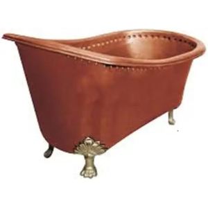Bañera Independiente de Cobre con Acabado Pátina, Bañera Ovalada de Metal, Bañera de Lujo Hecha a Mano para el Hogar, Hotel, Baño - Product Image 5