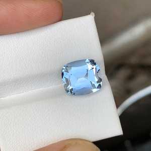 Piedra de Aguamarina Natural con Corte Cojín, Gema Azul Suelta de Calidad Premium para Joyería, Piedra Preciosa - Product Image 2