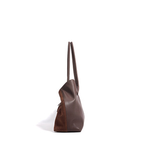 Bolso Tote de Gamuza para Mujer, con Cierre de Cordón, Estilo Minimalista, Color Rojo - Product Image 4