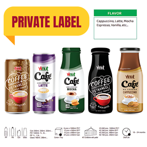 Boisson au café vanille 280ml Arabica & Robusta OEM ODM Fabricant de boissons en marque blanche - Product Image 6