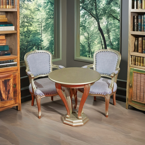 Louis Luxury Mid-Century Modern Coffee Table Set 2-Silla Muebles de madera para el hogar Sala de estar Madera maciza Móvil - Product Image 1