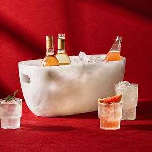 Seau à glace en résine haut de gamme, design floral Art Déco, durable, pour vin et bouteilles, cadeau d'affaires - Product Image 5