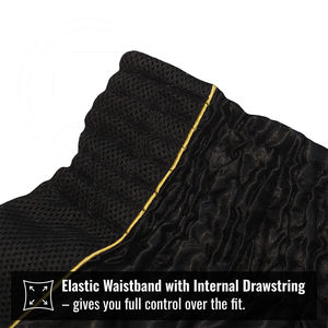 กางเกงมวยไทยชายขายดีที่สุด แห้งเร็ว ระบายอากาศดี ดีไซน์เอวยางยืด สไตล์ลำลอง รับผลิตแบบ OEM - Product Image 4