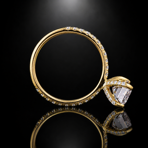 Anillo de Compromiso con Diamante Cultivado en Laboratorio de Corte Brillante Redondo de 2.00 Quilates en Oro Chapado con Certificado IGI para Mujer, Joyería de Alta Calidad - Product Image 5
