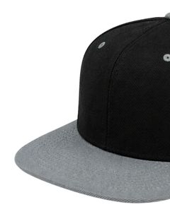 Customized Black Grey Flat Brim Snapback <b>Cap</b> For <b>Men</b> Women Adjustable Cotton <b>Baseball</b> Hat Casual Streetwear Premium Quality - Product Image 3