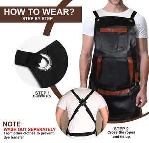 Combinaison de travail unisexe en cuir, taille ajustable, détection des aiguilles, imperméable, soudure sans couture, sérigraphie, plusieurs poches, plusieurs tailles - Product Image 3
