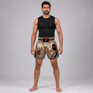 Pantalones cortos profesionales de Muay Thai hechos con materiales de primera calidad para máxima comodidad, agilidad y durabilidad. - Product Image 1