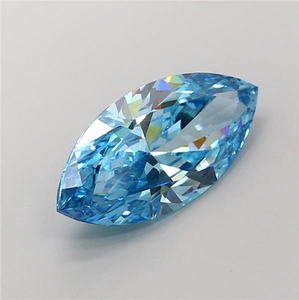 Superbe diamant bleu taille marquise de 7 carats, rare et de couleur fantaisie, diamant en vrac de forme navette pour les créations de joaillerie de luxe sur mesure - Product Image 5
