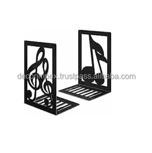 Un sujetalibros presenta una clave de sol y el otro presenta una nota musical (probablemente una nota de un cuarto o similar). - Product Image 2