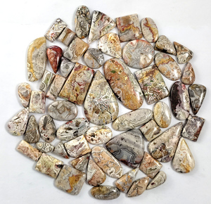 Wholesale Hot Selling Crazy Lace Agate Cabochon High Quality Mixed Size Natural Loose Gemstones Jewelry - Product Image 1