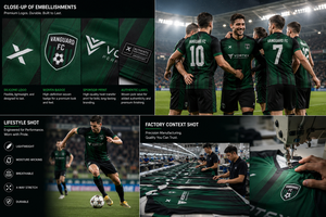 X Sports City Comfortable Breathable Fabric Adult Size Soccer Uniform 100% High Quality Regular Fit Short Sleeve Printed - Product Image 4