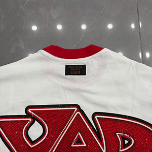 ซัพพลายเออร์เสื้อผ้าขายส่งคุณภาพสูง ดีไซน์แขนเสื้อแบบบล็อกสีดำขาว ล้างสีแบบแอซิดวอช สไตล์สตรีท โอเวอร์ไซส์ ผ้าฝ้าย 100% กันยับ - Product Image 5