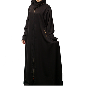 Latest Kimono Abaya Muslim Women Dress New Designs Dubai <b>Islamic</b> Modest Muslim Women Nida Fabric Open Abaya With Inner Slip - Product Image 2