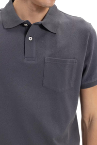 Men's <b>Navy</b> <b>Blue</b> Short Sleeve <b>Polo</b> <b>Shirt</b> Solid Color Casual Cotton Pique Breathable Regular Fit Collared Design - Product Image 6