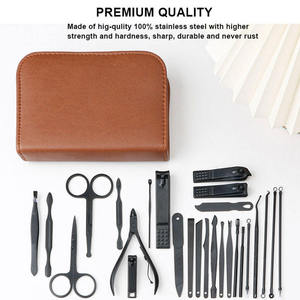 Ensemble de manucure et pédicure haut de gamme, de qualité supérieure, fabriqué sur mesure en acier inoxydable léger, avec emballage personnalisé - Product Image 1