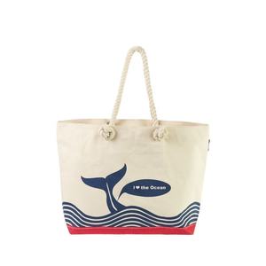 Bolsa de playa de lona de algodón ecológico personalizada al por mayor, bolsas de asas promocionales reutilizables, solución de compras ecológica con impresión de logotipo personalizado - Product Image 4