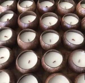 HOT SELLING Pure Natural Coconut Shell <b>Candles</b> | Eco Friendly Reusable Shell <b>Candle</b> Super - Product Image 2