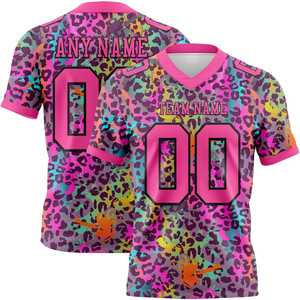Maillot de football américain personnalisé noir et rouge, col en V, manches courtes, maille respirante, impression sublimée, nom de l'équipe, n'importe quel nom 00 - Product Image 2