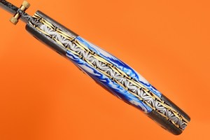 Cuchillo Plegable de Bolsillo Personalizado con Hoja Recta y Punta Caída de Damasco, Funda de Cuero, para Supervivencia al Aire Libre, Camping y Caza, Venta al por Mayor - Product Image 4