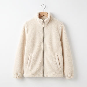 Women's Winter Sherpa Zip Jacket Fluffy Warm Casual Zip-Up <b>Coat</b> OEM ODM Wholesale Factory Custom Logo Low MOQ - Product Image 5