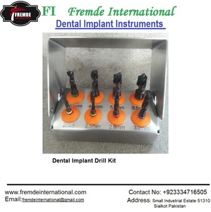 ชุดดอกสว่านสำหรับปลูกถ่ายฟัน 8 ชิ้น เคลือบไทเทเนียมสีดำ ผลิตจากเหล็กกล้าไร้สนิมคุณภาพสูง ได้รับการรับรองมาตรฐาน CE - Product Image 3