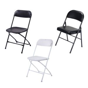 Sedie Pieghevoli Nere per Convenzioni ed Esposizioni - Set da 4 Pezzi - Eleganti Sedute per Sala da Pranzo - Product Image 2