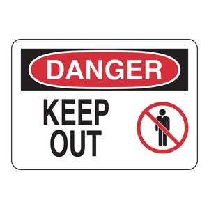Panneau de signalisation de danger « Interdiction d'entrer » 7x10 pouces, panneau de sécurité intérieur/extérieur en PVC, Brady - Product Image 1