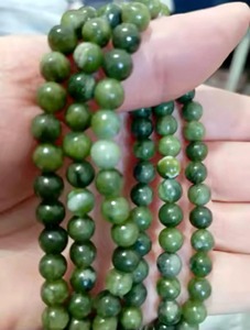 Cuentas de Jade Canadiense de Rare Gems Factory, Piedras Curativas, Hilo de 8mm, 15.5 Pulgadas, Cuentas Sueltas - Product Image 2