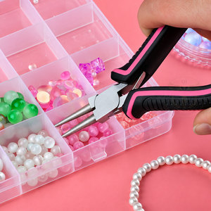 Alicates de punta redonda de 5 pulgadas para hacer joyas, alicates para hacer bucles de alambre, lisos - Product Image 2