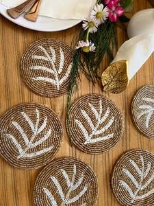 Posavasos de Cuentas Hechos a Mano, Posavasos Boho Farmhouse, Posavasos de Cuentas para Bebidas, Decoración Boho para Mesa de Comedor y Regalos - Product Image 3