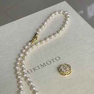 Collar de Perlas de Agua Dulce al por Mayor, Versátil Colgante de Perlas Naturales con Textura Circular, Joyería Simple y Elegante - Product Image 3