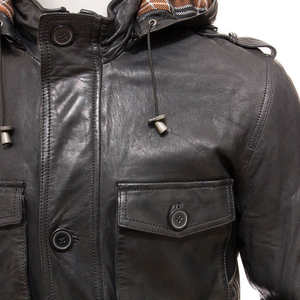 Chaqueta de Cuero para Hombre Estilo Urbano, Alta Calidad, Resistente al Agua, Transpirable, Cortavientos, Invierno, Colores y Tallas Personalizables - Product Image 4