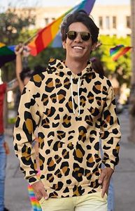 Nouveau sweat-shirt à capuche personnalisé pour homme, imprimé léopard, coupe classique, décontracté, tricoté, pour l'automne, sweat-shirt imprimé personnalisé pour homme - Product Image 5