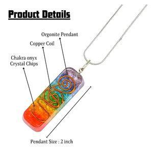 Wholesale Beautiful Handmade Feng Shui Chakra Onyx <b>Crystal</b> Orgone Pendant Agate Gemstone Orgonite Spiritual Pendant - Product Image 2