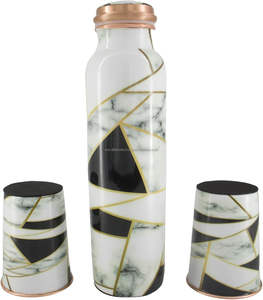 Botella de Agua Artesanal de Cobre Puro de Gran Capacidad con Tapas para Hidratación Diaria y Beneficios Tradicionales Ayurvédicos para la Salud - Product Image 5