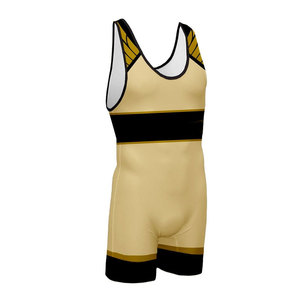 Combinaison de lutte personnalisée professionnelle de style russe, tissu extensible en spandex et polyester de haute qualité, 180 g, légère - Product Image 1