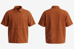 Camisa de Vestir Ligera y Transpirable, de Color Liso, Moderna, de Manga Corta, con Botones, Cuello Casual, para Oficina, Verano - Product Image 5