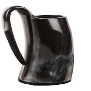 Chope à café en corne de buffle naturelle style Viking gravée, alimentée par gaz/batterie, idéale pour l'hôtellerie et l'extérieur – Inde - Product Image 3