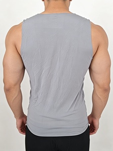 Men Regular Wear Tank Tops / Solid Pattern Breathable 100% Cotton <b>Light</b> Weight Customized Latest Hot Selling Men tank Top - Product Image 4