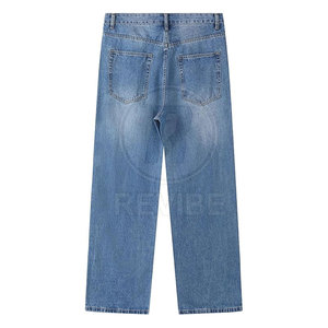 Jean baggy décontracté pour homme, dernière conception, logo personnalisé, léger, en coton, avec fermeture boutonnée, respirant, écologique, pour l'entraînement - Product Image 6