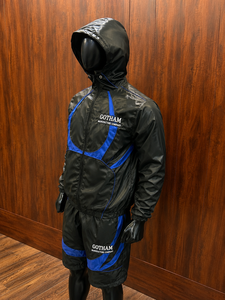 2026 New Arrival Men's Winter Two-Piece Breathable Windbreaker Streetwear Solid Tracksuit Hoodie <b>Shorts</b> Set Customizable 100% - Product Image 4