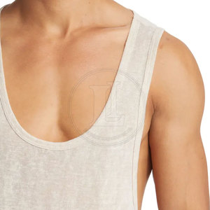 เสื้อกล้ามผู้ชายสีตามสั่ง คุณภาพสูง ระบายอากาศได้ดี ผลิตจากผ้าฝ้าย 100% บริการ OEM สินค้ามาใหม่ ผลิตในปากีสถาน - Product Image 4