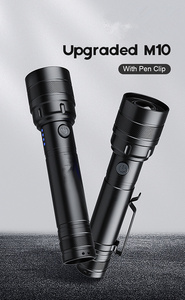 CITICITY Portable Tactical <b>LED</b> <b>Rechargeable</b> Flashlight 3 Modes 1000 Lumen for Camping Outdoors & Home Use Battery - Product Image 3