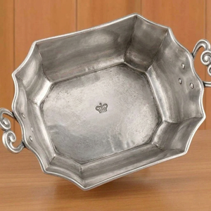Antique Pewter Finish Fluted Aluminum Wine Beverage Tub With Ornate Handles Elegant Scalloped <b>Ice</b> Bucket Wholesale For Drinks - Product Image 3