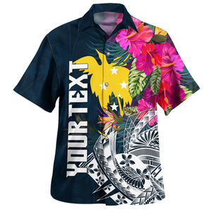 Camisa Hawaiana para Hombre, Estampado Floral Tropical, Manga Corta, Cuello Camisero, Abotonada, Verano, Personalizable - Product Image 1