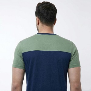 Metra Sports Men's Color Block T-Shirt And Shorts <b>Set</b> Crew Neck Cotton Casual Summer Outfit Breathable <b>Knitted</b> Two Piece - Product Image 3