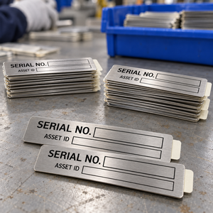 Placa de Identificación de Metal con Número de Serie y Código QR Personalizado para Maquinaria, Etiqueta de Identificación para Equipos de Fábrica OEM - Product Image 5